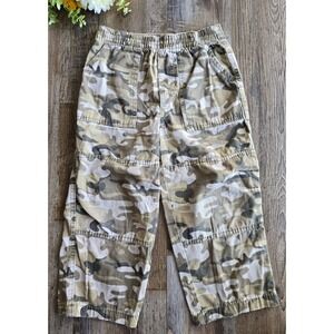 Y2K Faded Glory Boys Camo Pants Size 5T Baggy Casual Elastic Waist Cotton Blend